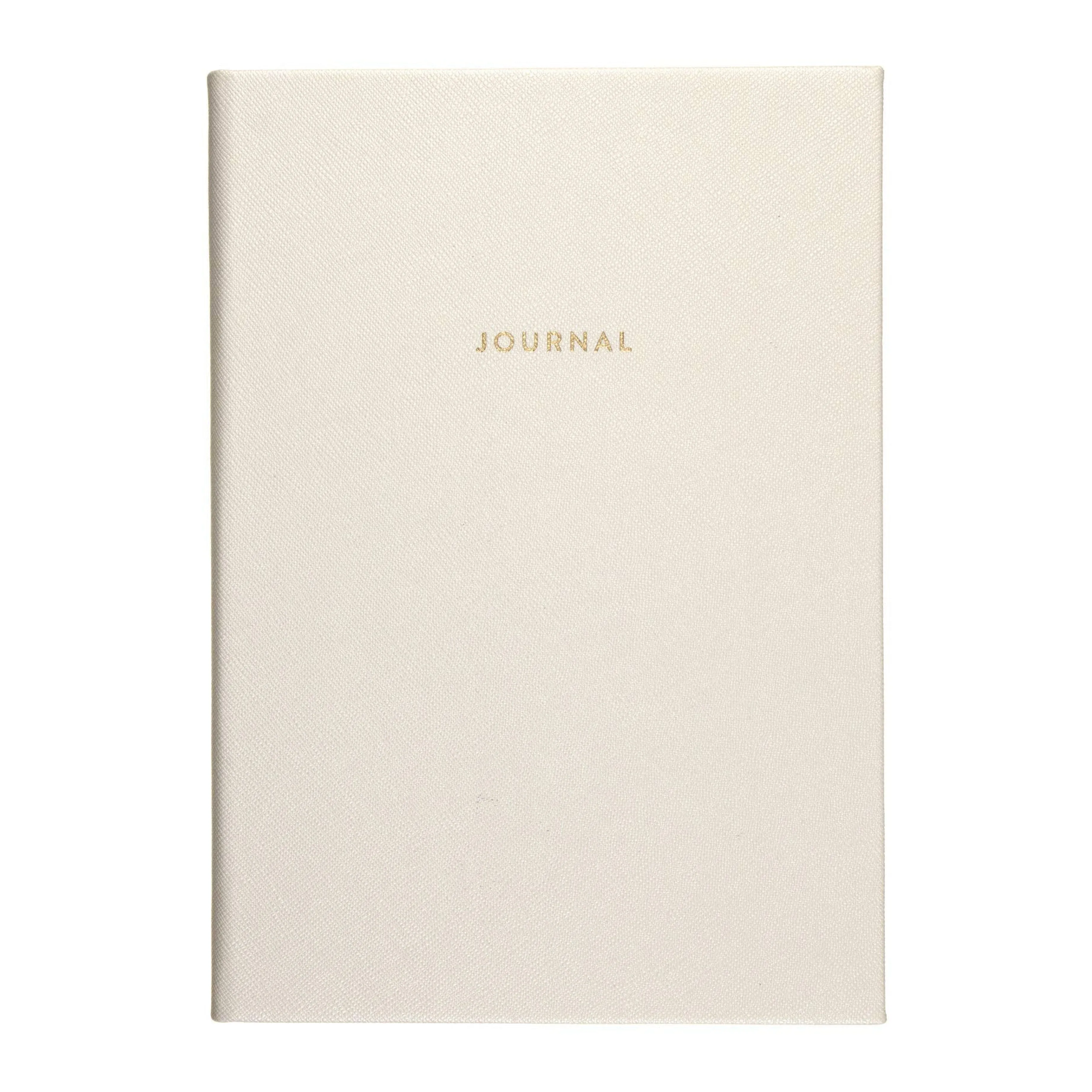 A5 Lined Hardcover Journal | White Saffiano