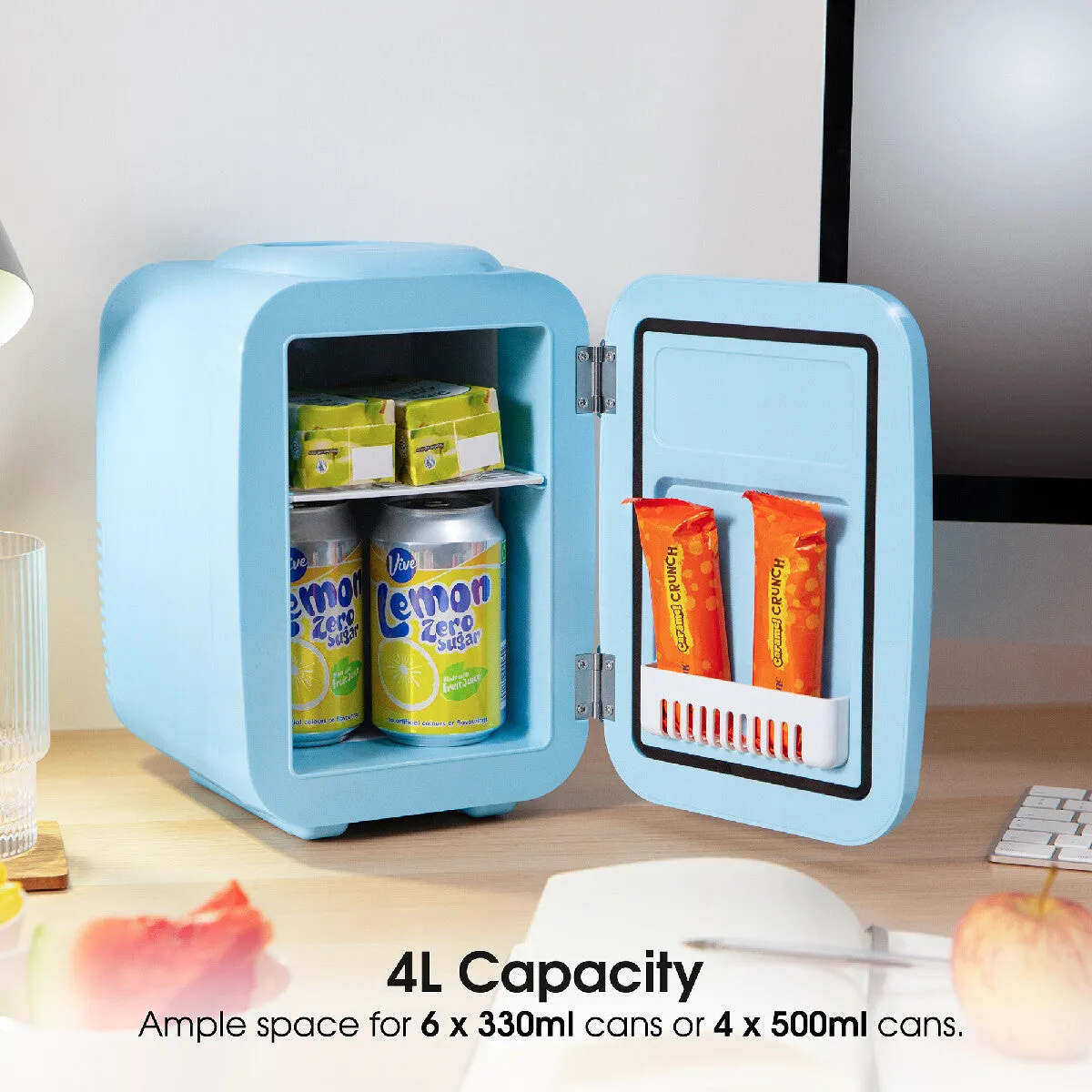 Abode A4CLR201BL, Retro 4L Cooler in Blue