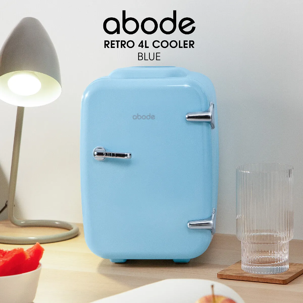 Abode A4CLR201BL, Retro 4L Cooler in Blue