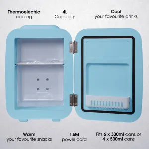 Abode A4CLR201BL, Retro 4L Cooler in Blue