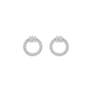 Ace CZ Ring Earrings | Silver Plated with Cubic Zirconia