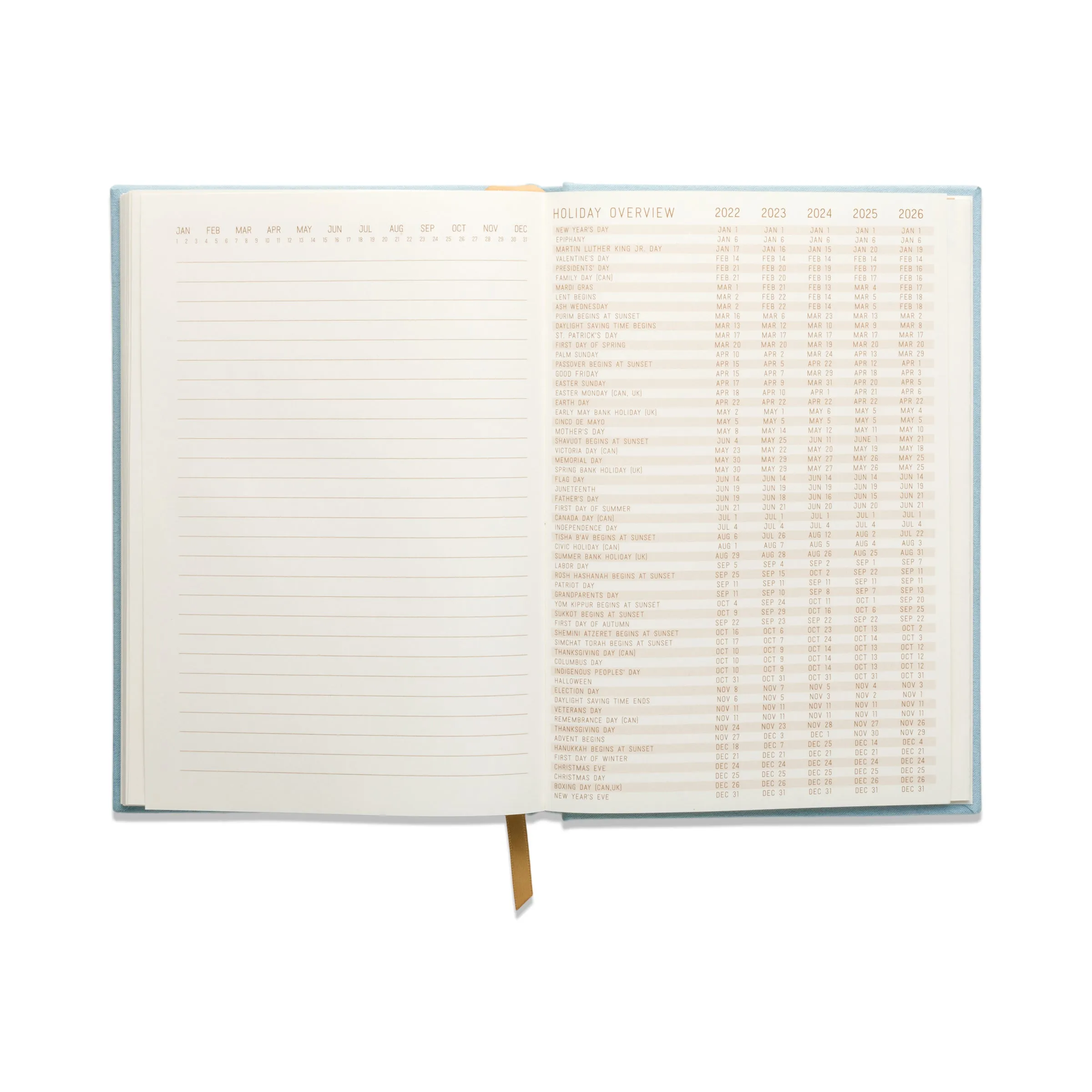 Arch Dot Journal | Metallic Suede | Blue/Gold