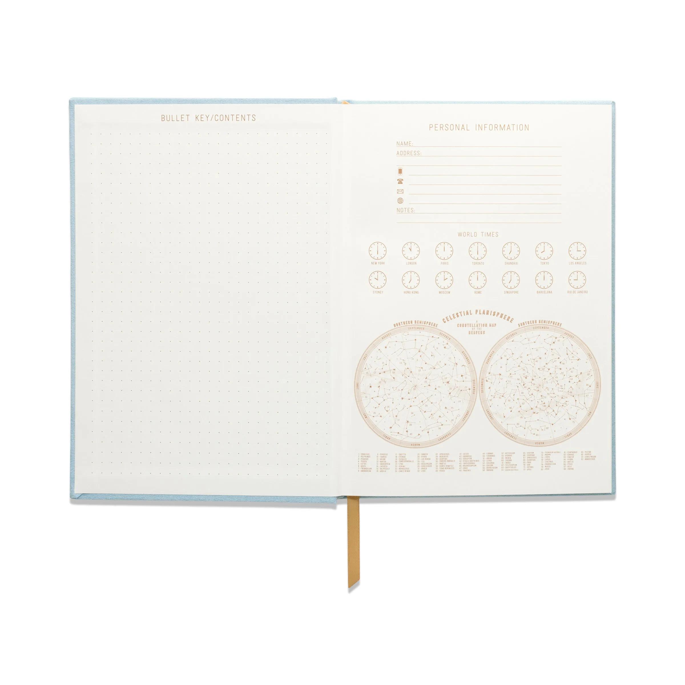 Arch Dot Journal | Metallic Suede | Blue/Gold