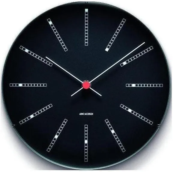 Arne Jacobsen Wall Clock Black, 21cm