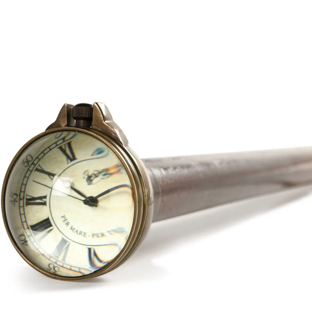 Authentic Models Walking Stick With Clock