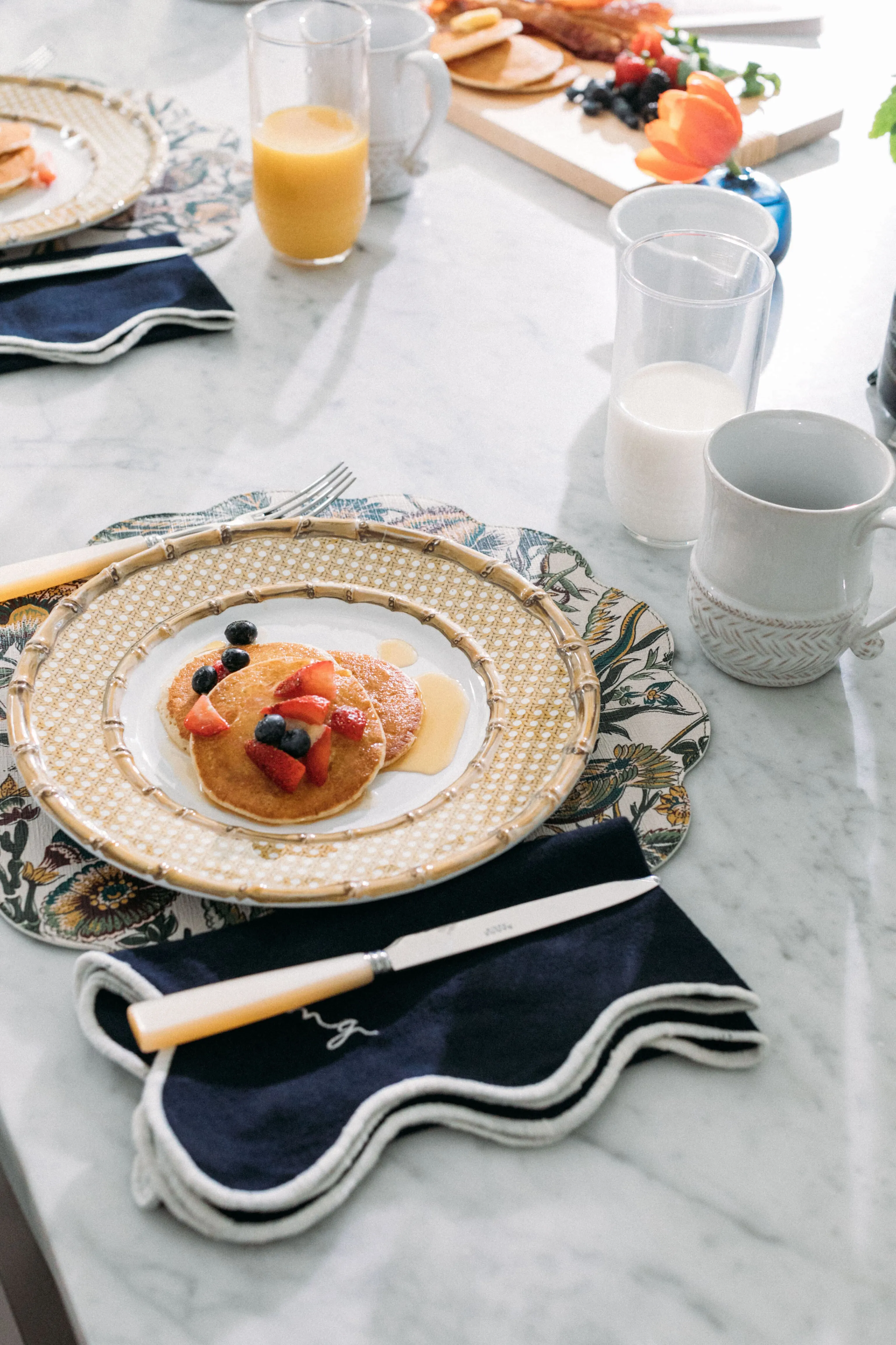 Bamboo Caning Melamine Dinner Plate