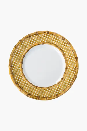 Bamboo Caning Melamine Dinner Plate