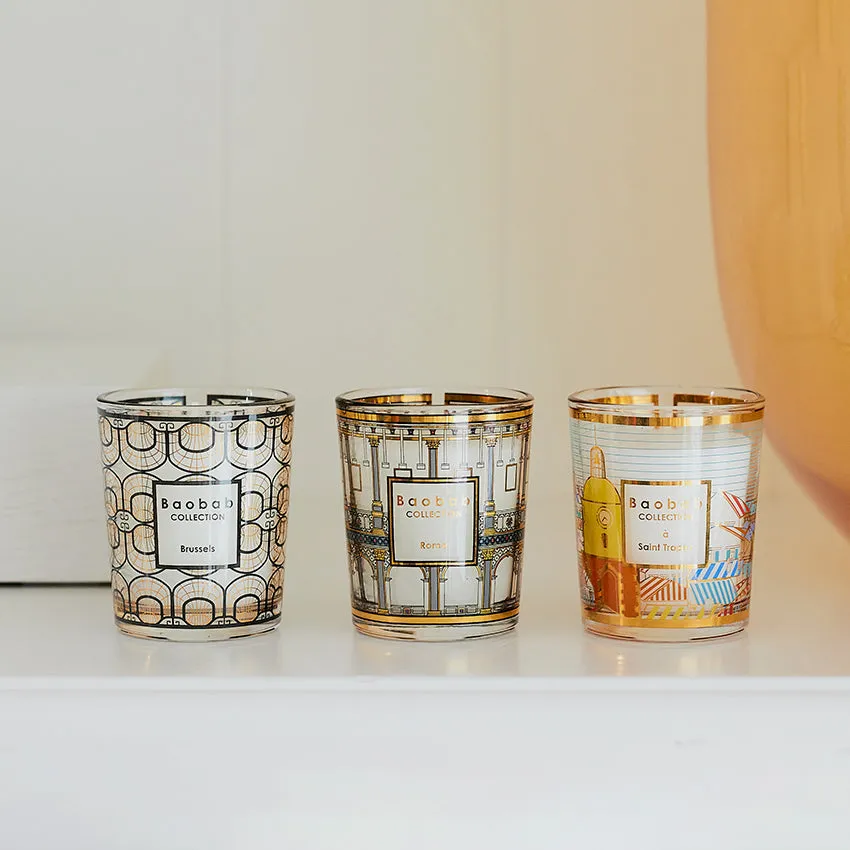 Baobab Collection | Trio Travel Candles - Brussels & Roma & Saint-Tropez