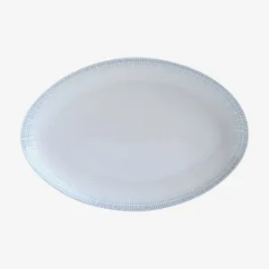 Bernardaud | Saphir Oval Platter - White & Turqoise
