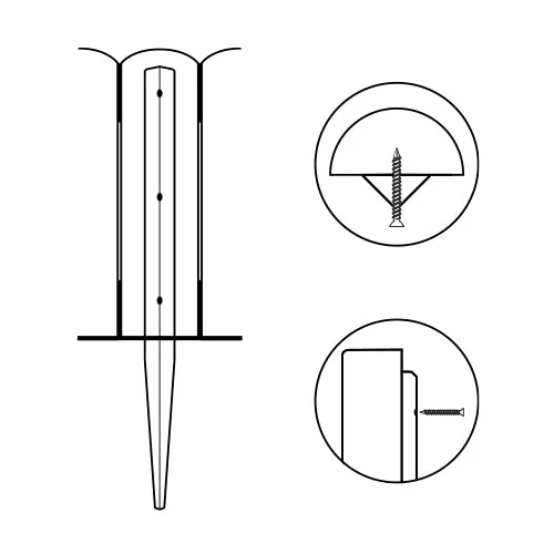 Border Roll Pin 450 x 23 x 23mm