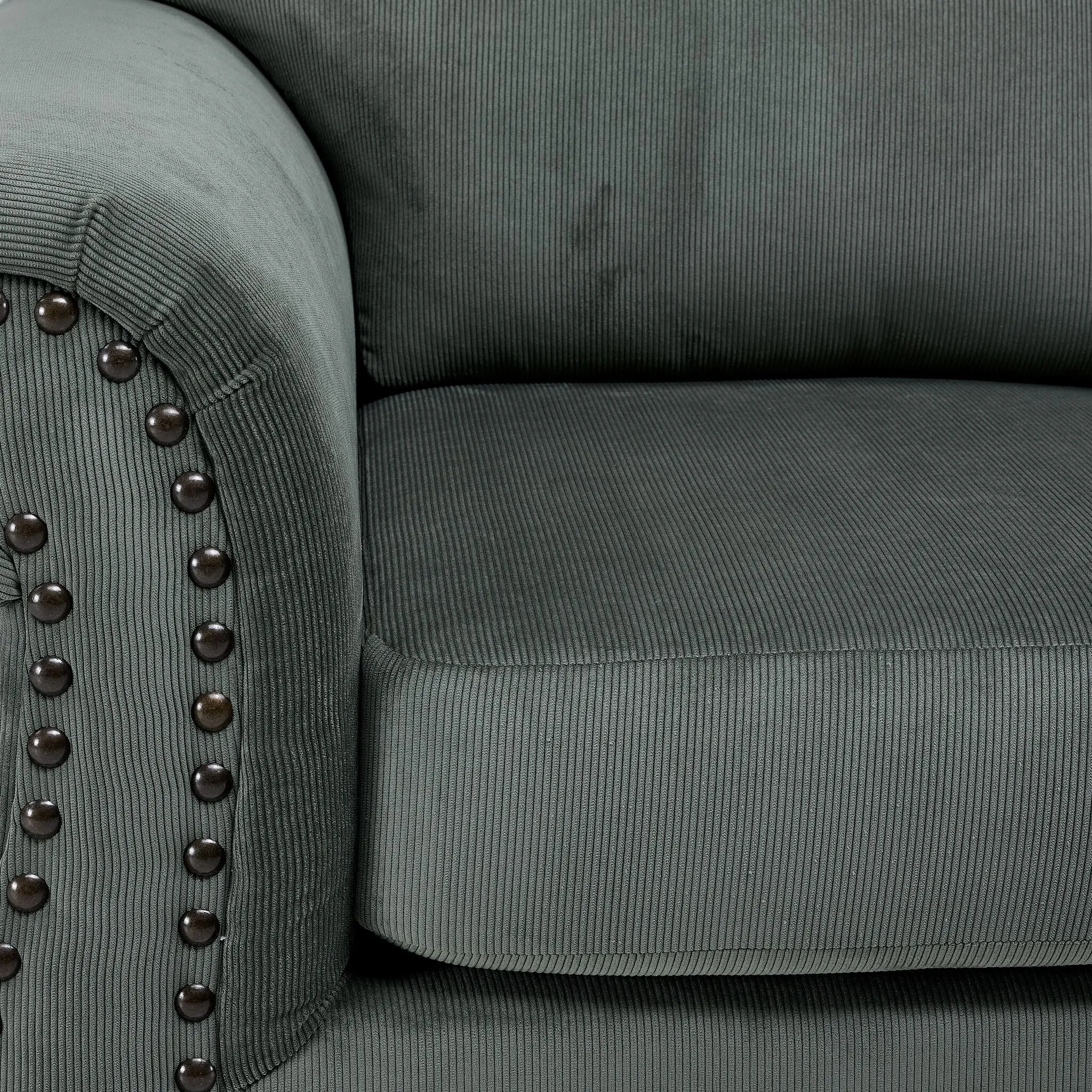 Brooklyn Sofa, Loveseat and Chair Set - Green