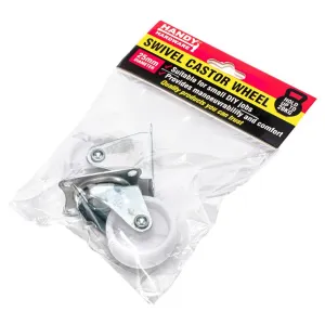 Castor Swivel Wheel, 2.5cm, 2pk