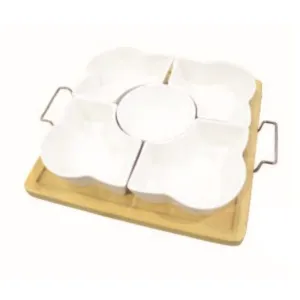 Ceramic Fruit Dish with Base 5pc