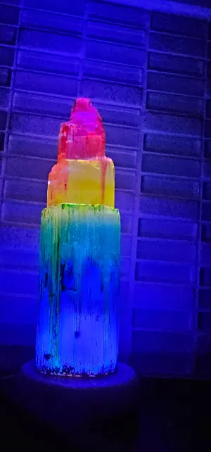 CHAKRA 15cm SELENITE LAMPS