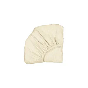 Charlie Crane KUMI Crib Fitted Sheet - Milk