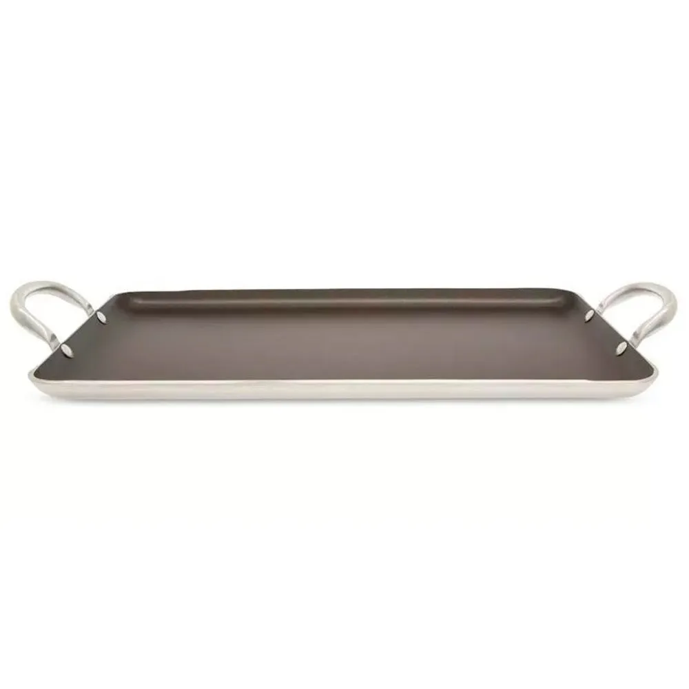 Charola Texas Stone c/volt aluminio 4mm 47x29cm