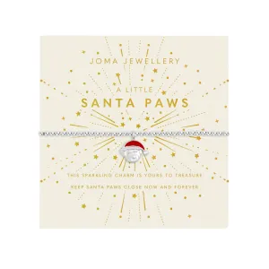 Children's Christmas A Little 'Santa Paws' Bracelet | Silver Plated