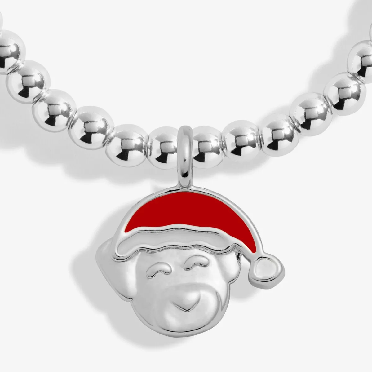 Children's Christmas A Little 'Santa Paws' Bracelet | Silver Plated