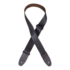 Colonial Leather - 2 Soft Leather Slide Adjustable Guitar Strap - Brown