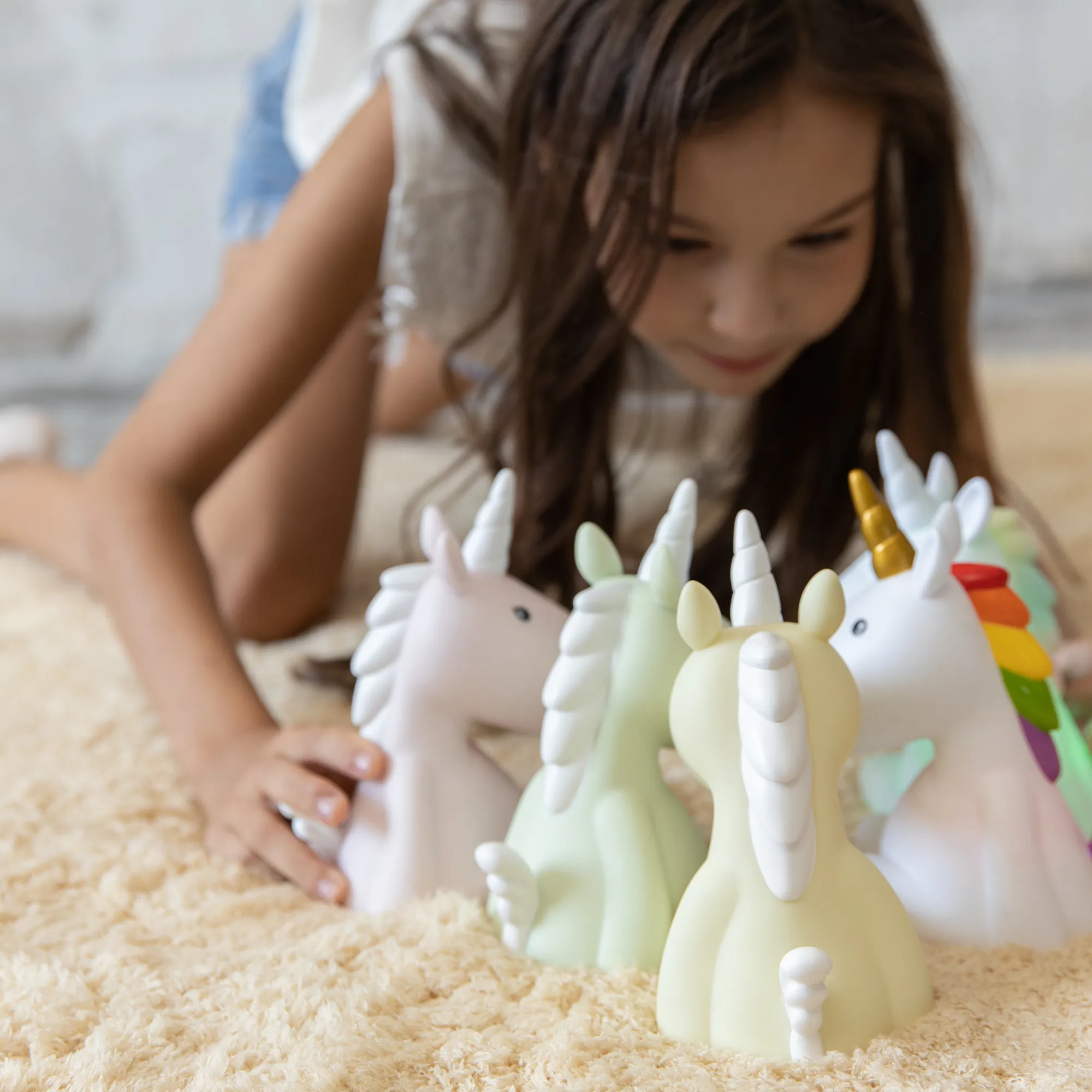 Colour Changing Night Light | Pastel Mint Green Unicorn | Medium
