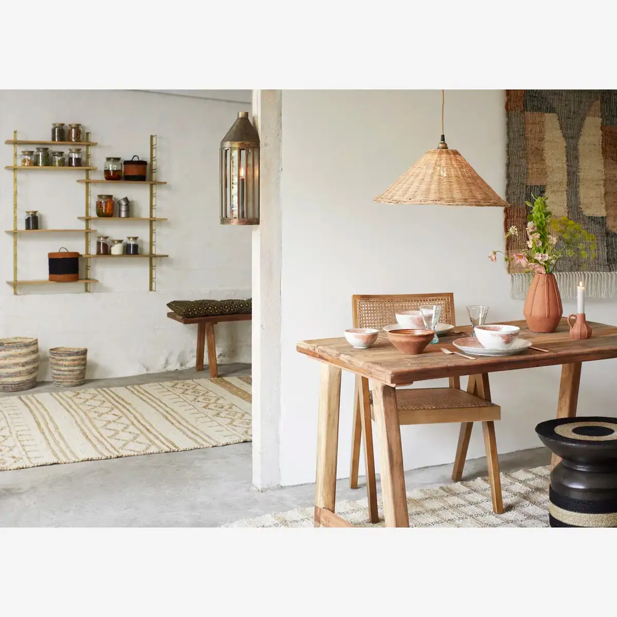 Cotton Rug - Off White & Natural