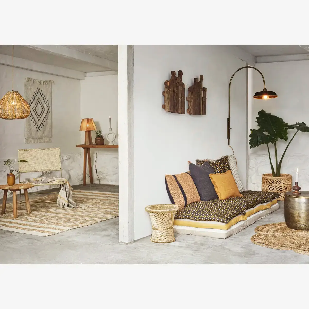Cotton Rug - Off White & Natural