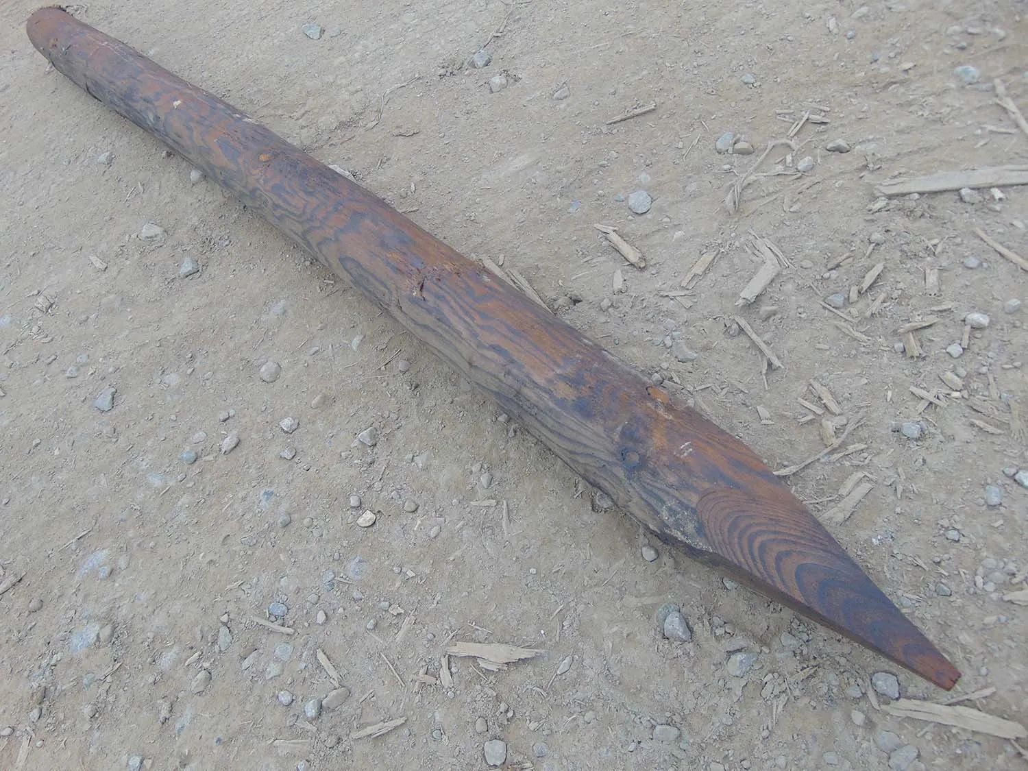 Creosoted Round Fence Stake 6' x 3-4" - 25 Year Life Expectancy