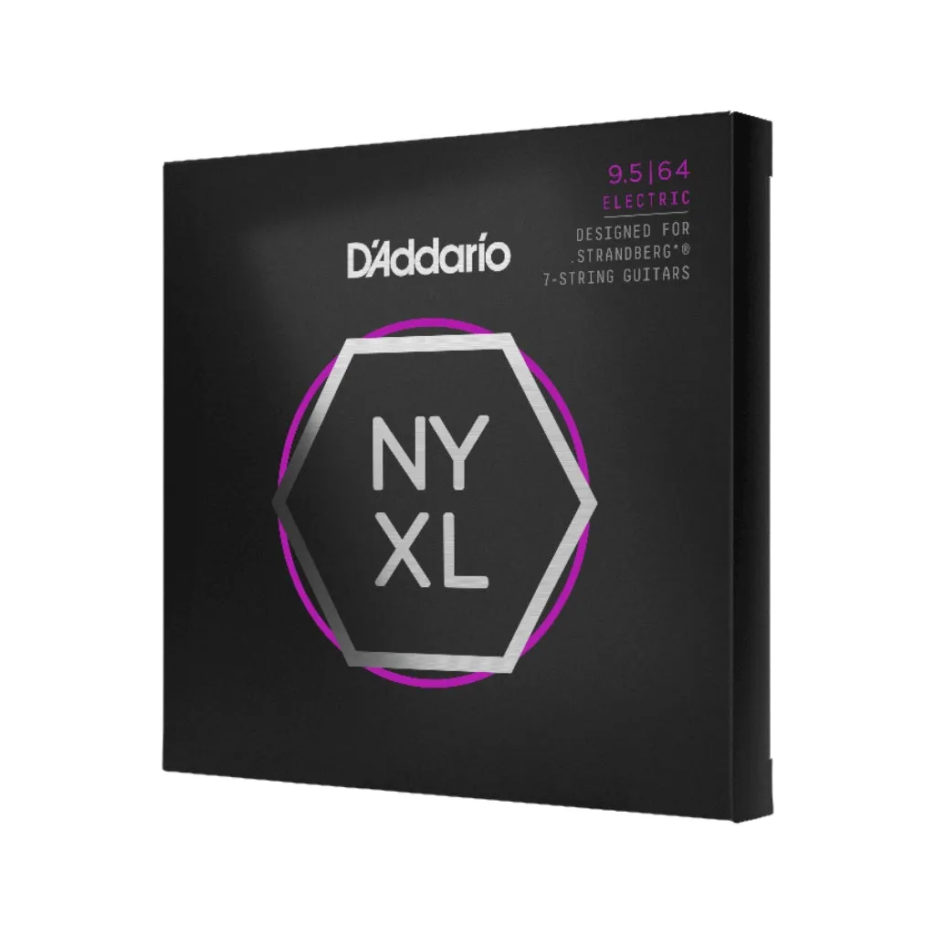 D'Addario NYXL09564SB NYXL Nickel Wound Electric Guitar Strings - .0095-.064 Custom Light 7-string