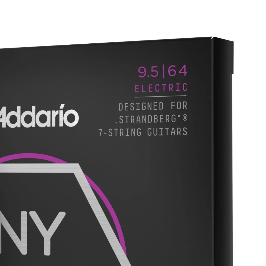 D'Addario NYXL09564SB NYXL Nickel Wound Electric Guitar Strings - .0095-.064 Custom Light 7-string