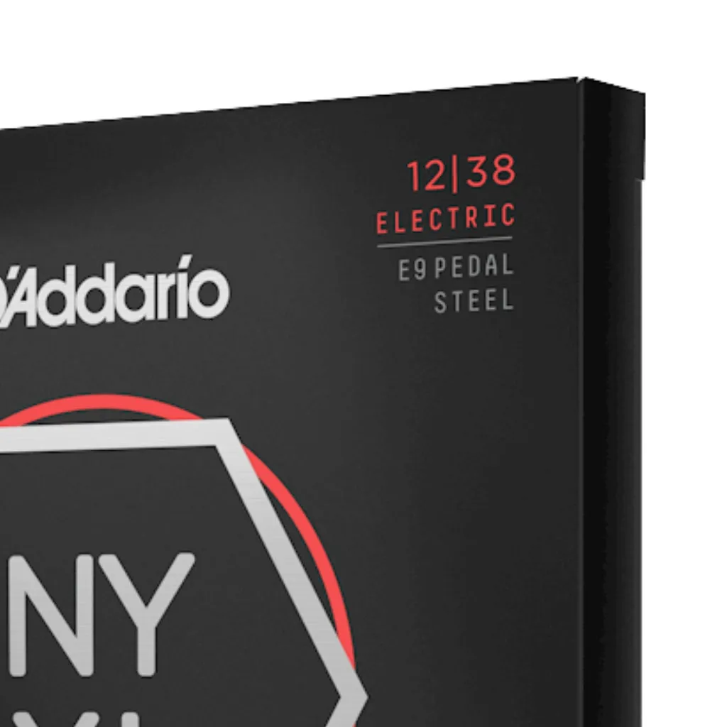 D'Addario NYXL1238PS NYXL Nickel Wound Strings for E9th Pedal Steel - .012-.038, Custom Medium