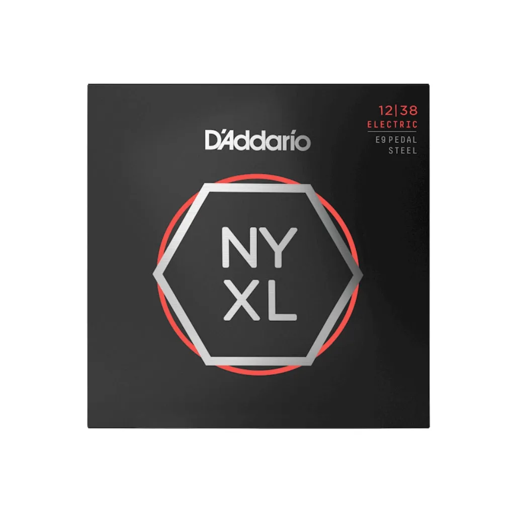 D'Addario NYXL1238PS NYXL Nickel Wound Strings for E9th Pedal Steel - .012-.038, Custom Medium