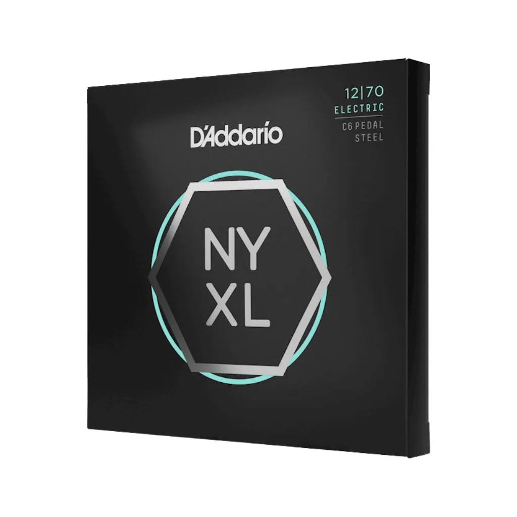 D'Addario NYXL1270PS NYXL Nickel Wound Strings for C6th Pedal Steel - .012-.070, Custom Medium