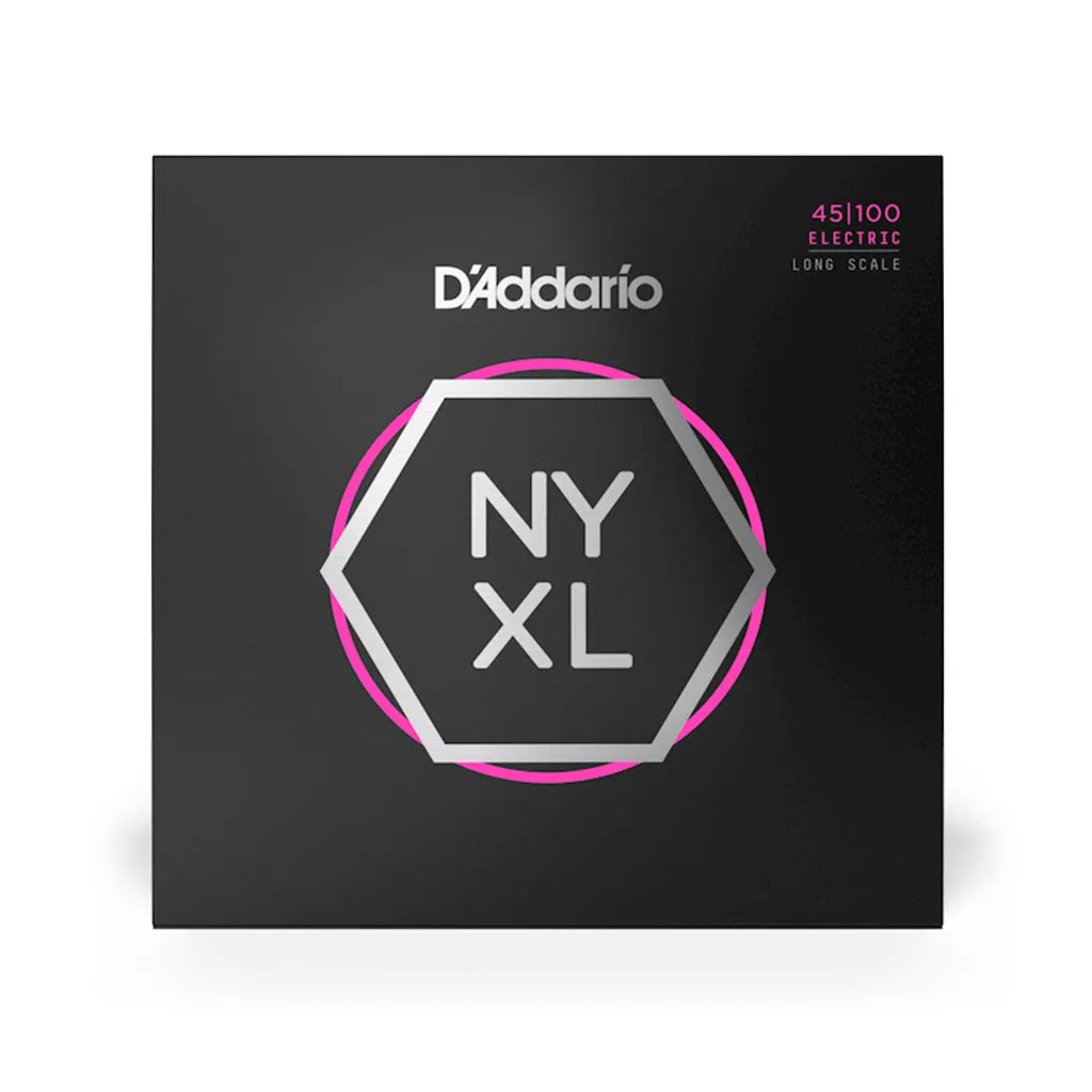 D'Addario NYXL45100 Nickel Wound Bass Guitar Strings, Regular Light, 45-100, Long Scale