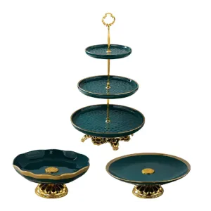 Double Layer Fruit Dish with Tandem Holder