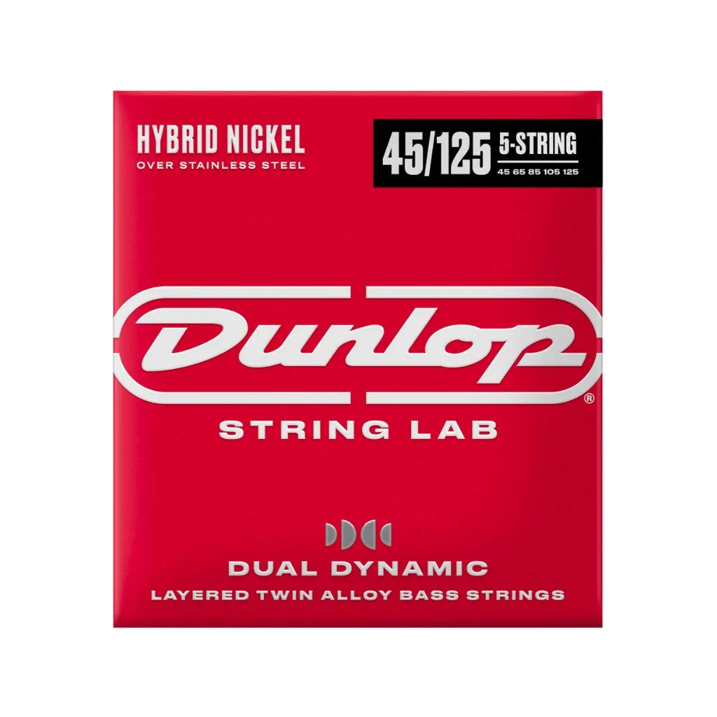 Dunlop Hybrid Nickel Over Stainless Steel Bass Strings 5 string 45-125