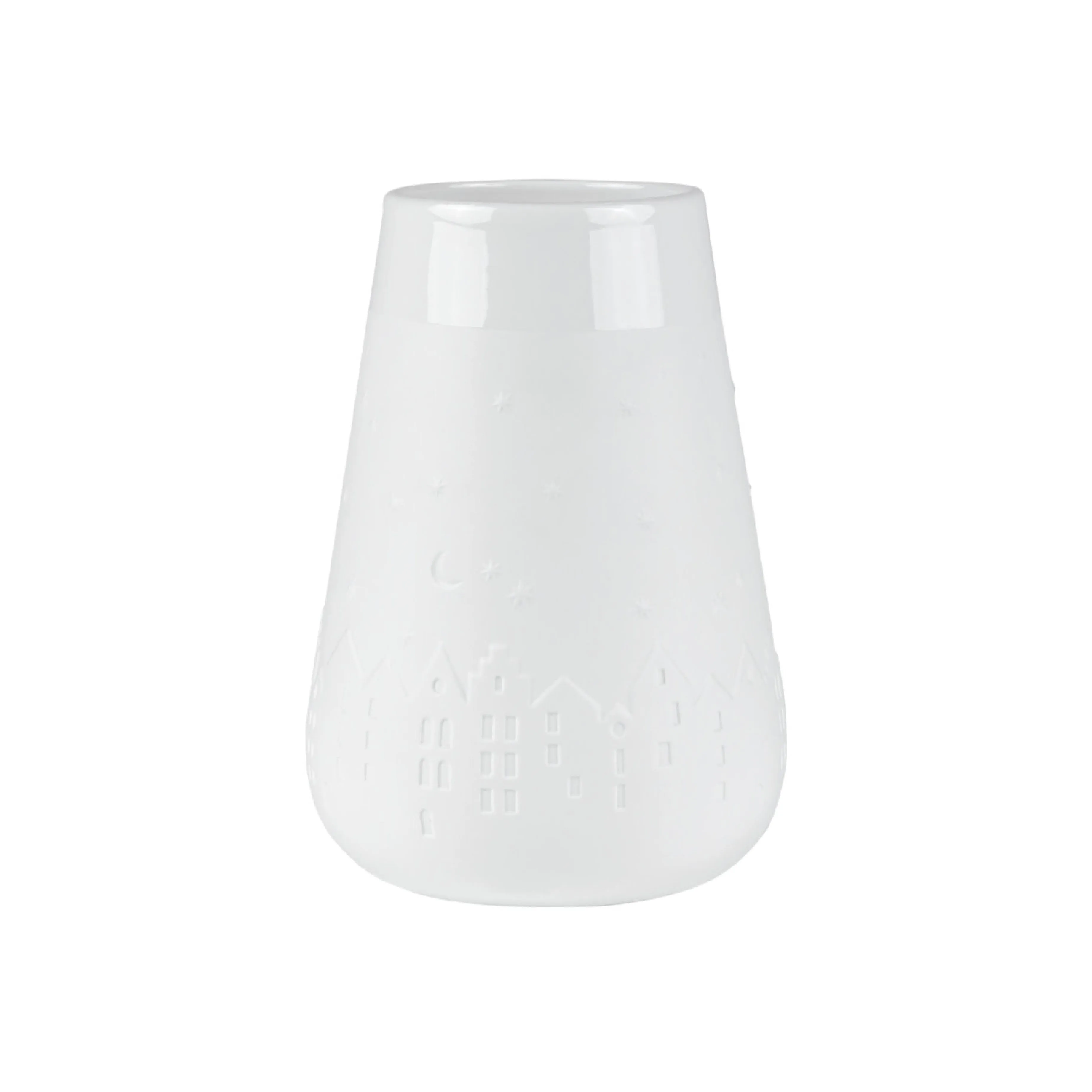 Embossed Winter City Vase | 20.5cm