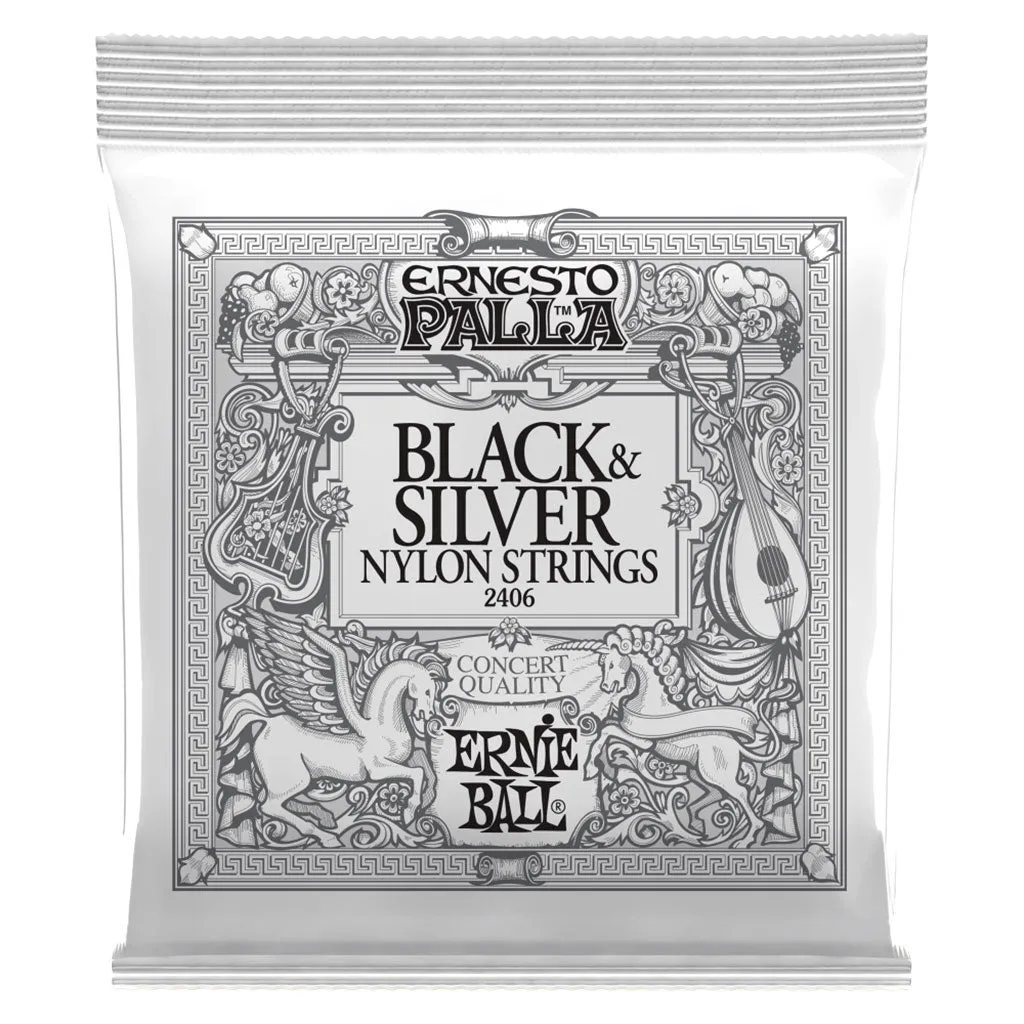 Ernie Ball Ernesto Palla Black and Silver Nylon Classical Guitar String