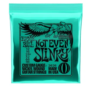 Ernie Ball Not Even Slinky Nickel Wound Electric Guitar Strings, 12-56 Gauge