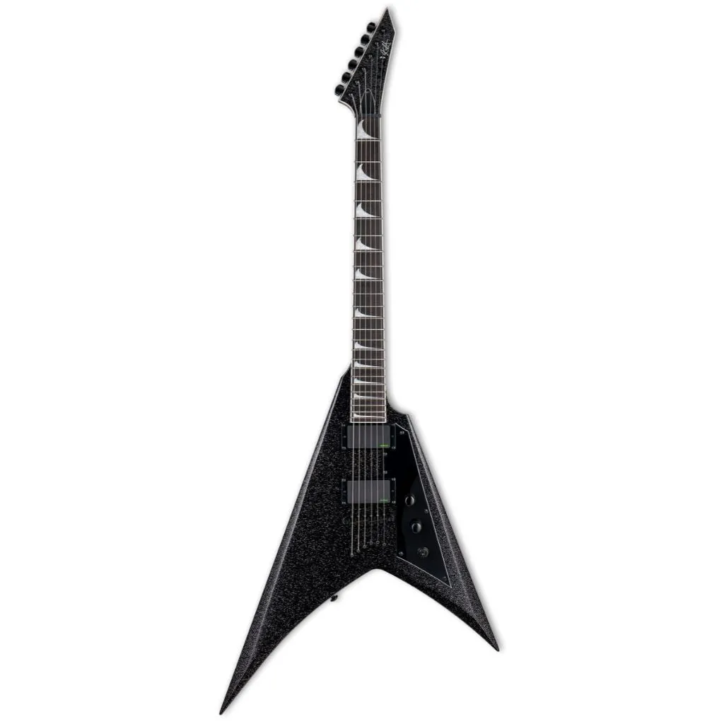 ESP LTD Kirk Hammett Signature V Electric Guitar - Black Sparkle - LKH-VBLKSP