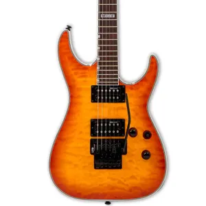 ESP LTD MH-230 QM FR Electric Guitar - Quilted Maple Amber Sunburst w/ Floyd Rose - LMH-230QMASB