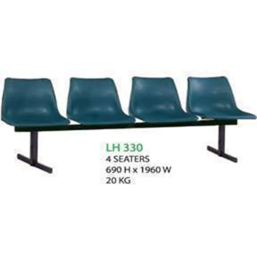 Euro Visitors Chair 4 Seater Blue #LH 330 BLUE