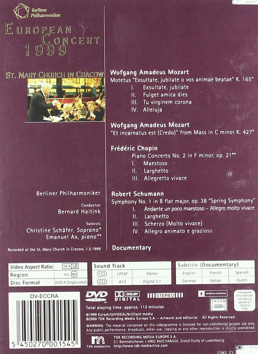European Concert 1999 St. Mary Church, Cracow