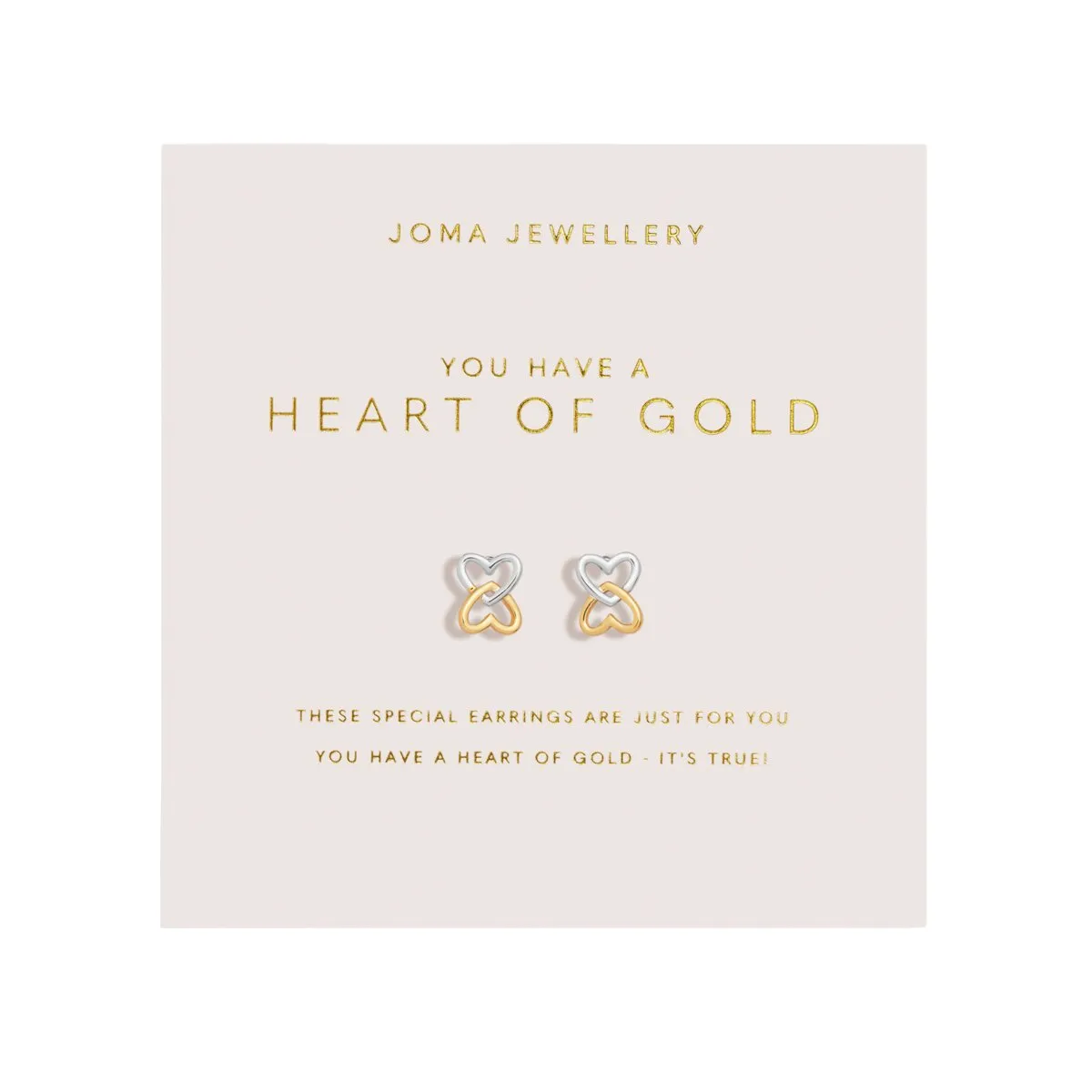 Forever Yours 'You Have A Heart Of Gold' Earrings | Silver & Gold Plated