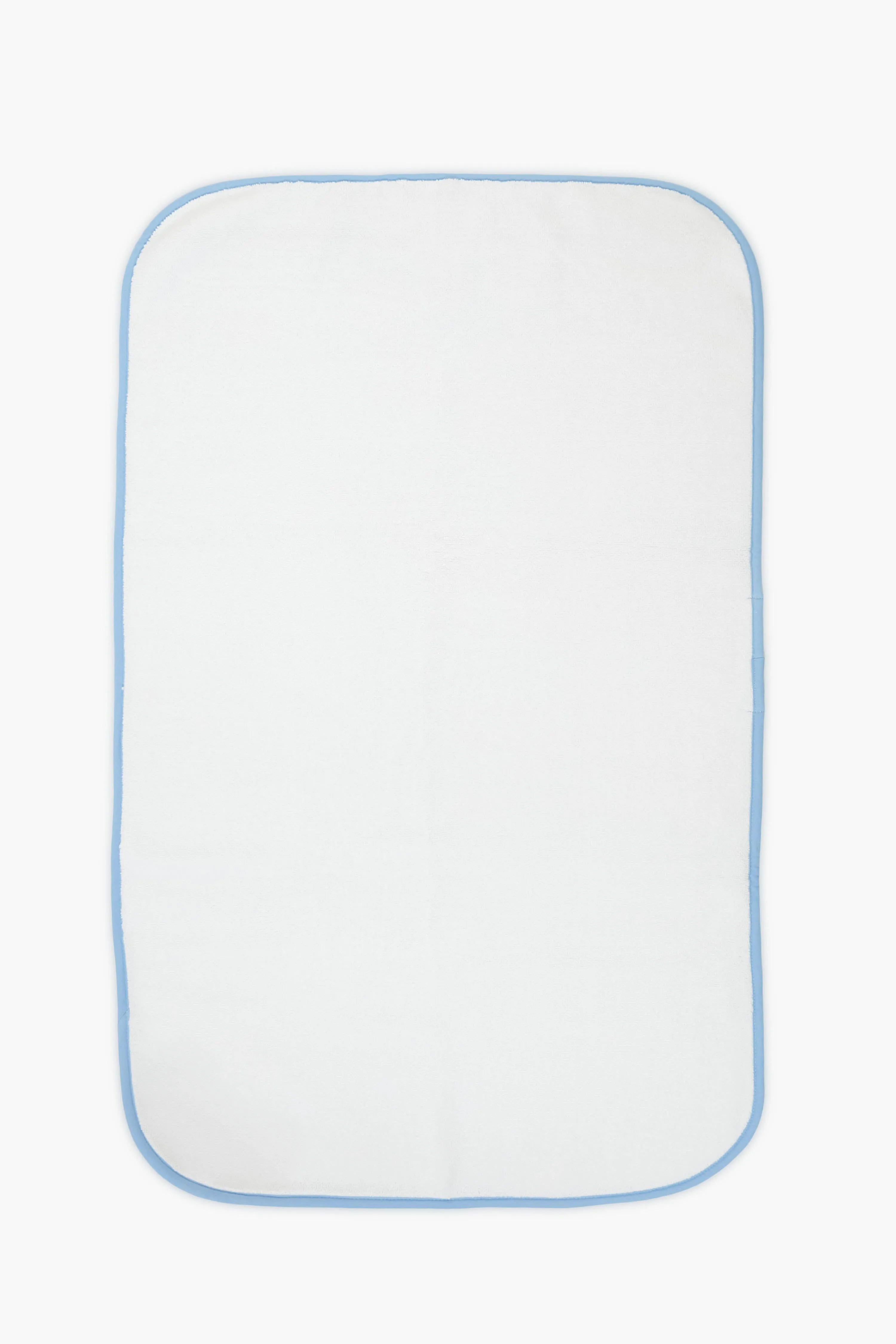 French Blue Piped Edge Bath Mat
