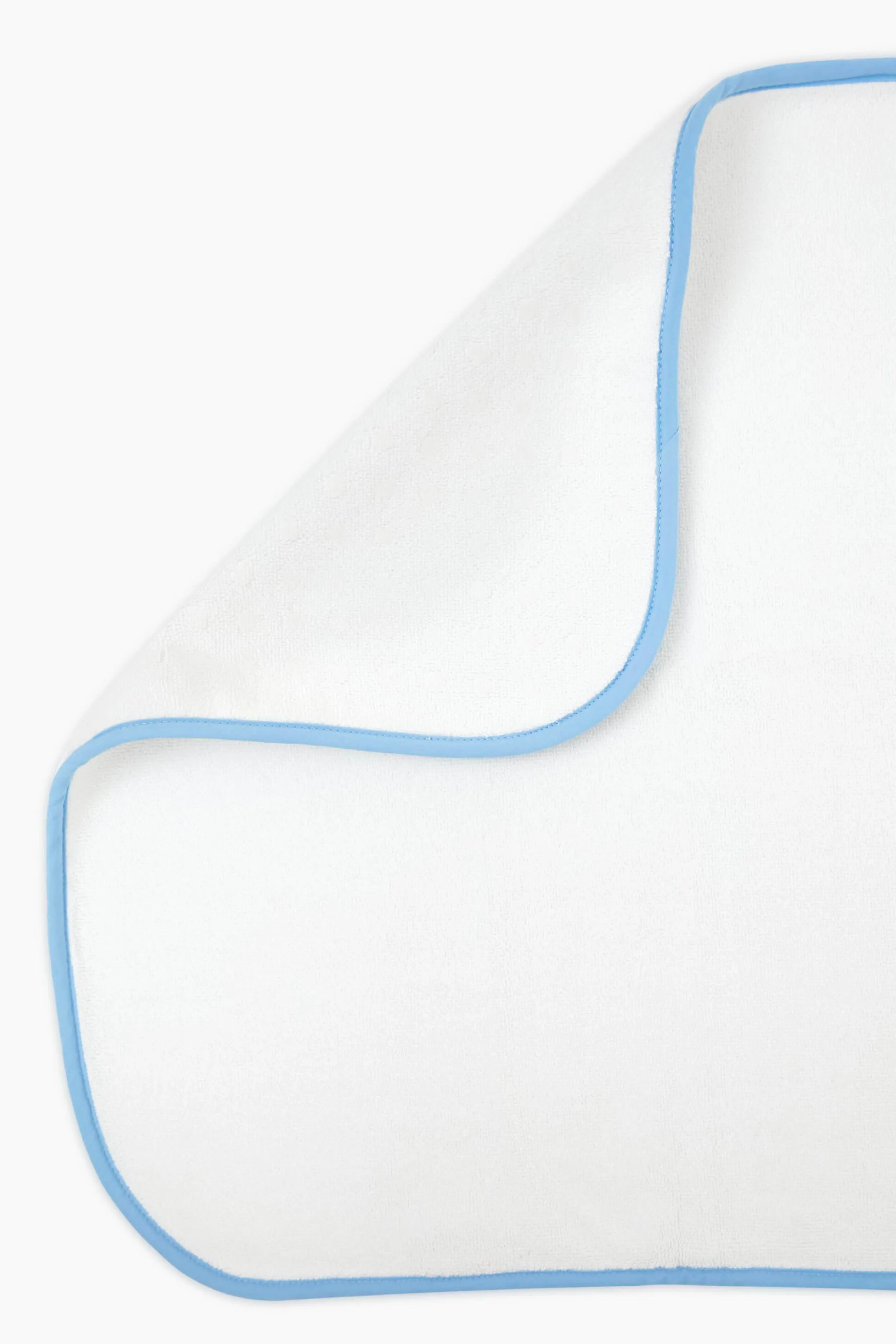 French Blue Piped Edge Bath Mat