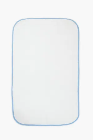 French Blue Piped Edge Bath Mat