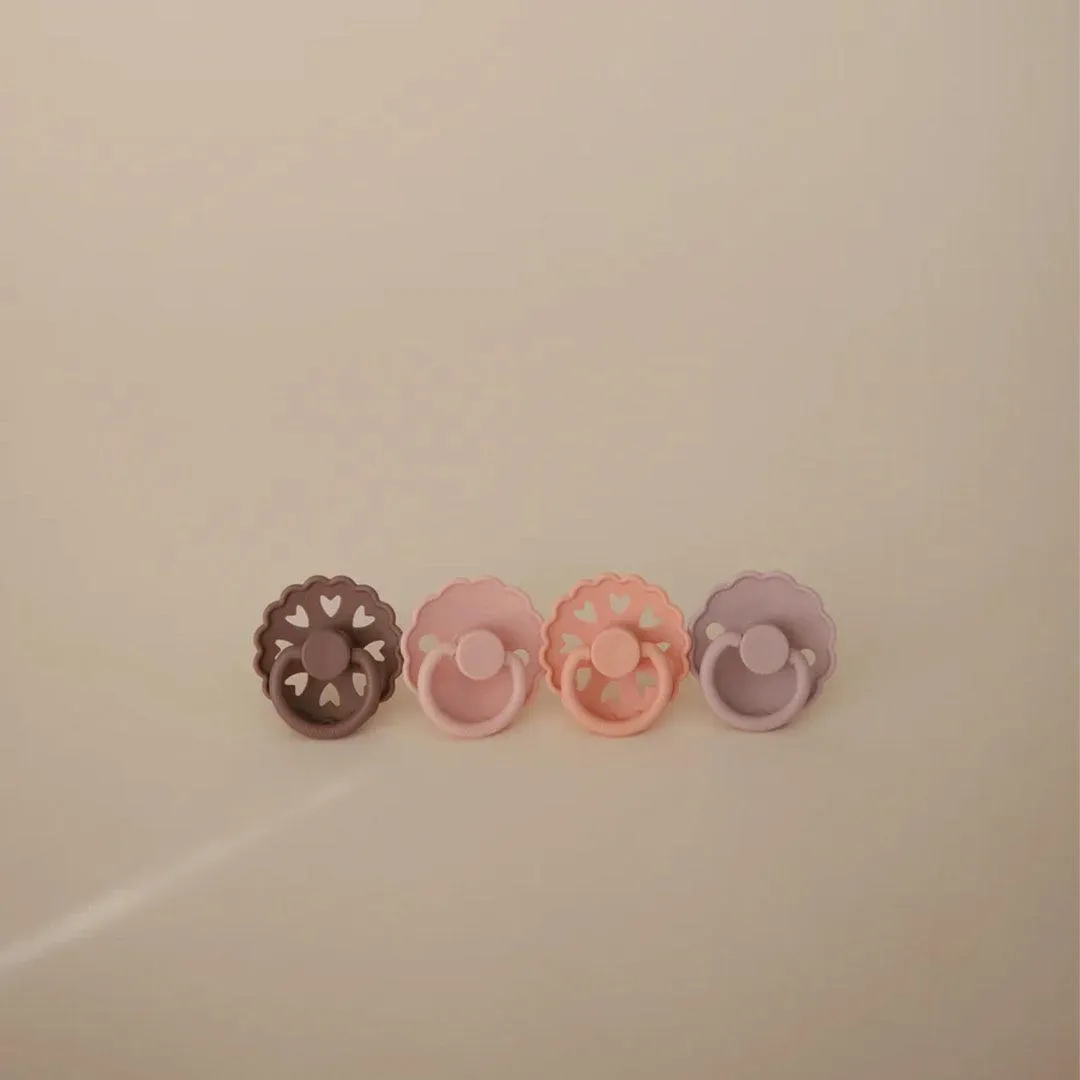 FRIGG Daisy Latex Pacifier - 4 Pack - Sunset Bliss