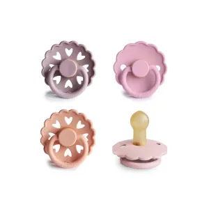 FRIGG Daisy Latex Pacifier - 4 Pack - Sunset Bliss