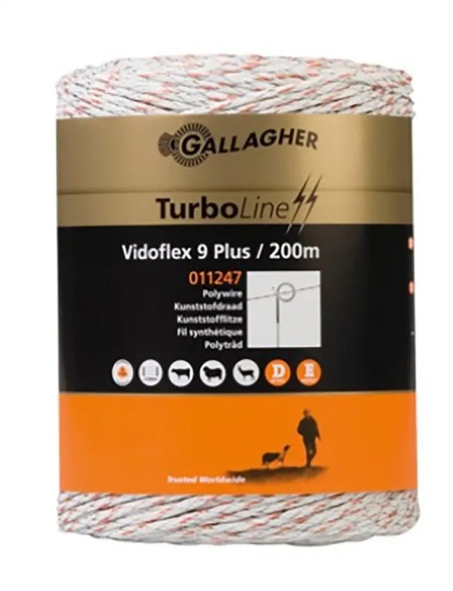 Gallagher Vidoflex 9 TurboLine Plus White 200m
