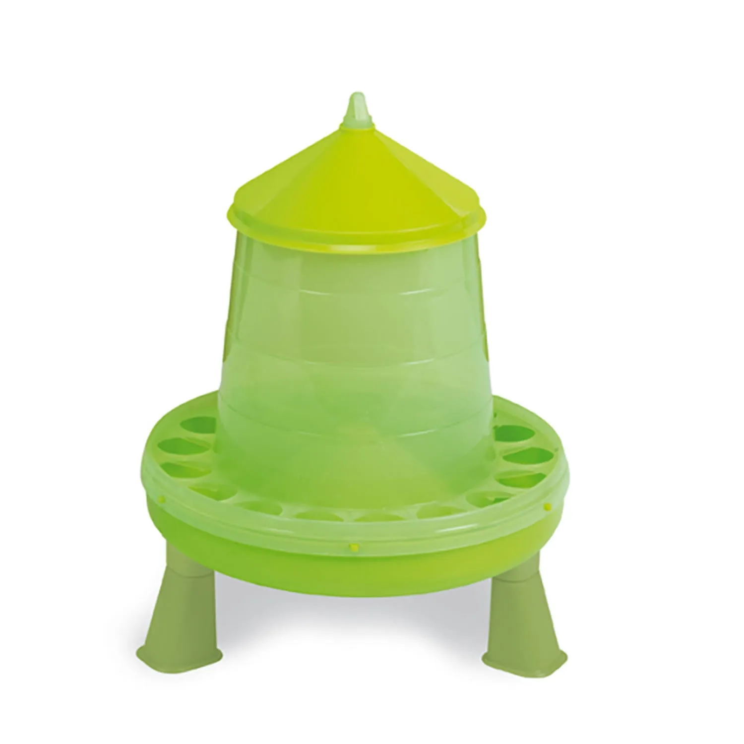 Gaun Green Plastic Poultry Feeder with Legs